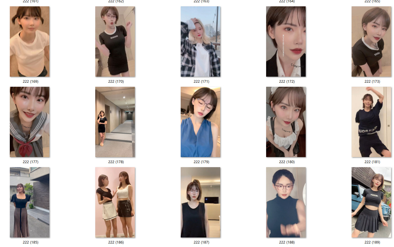 Tik Tok 深田咏美抖音视频200+合集【绿色】